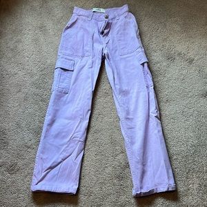Purple hollister utility dad pants, worn only once